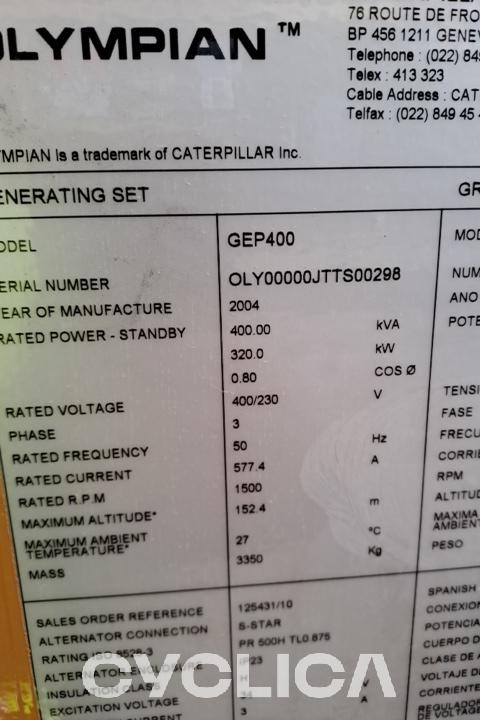 Electric power generators  GEP400 TTS00298 - 6