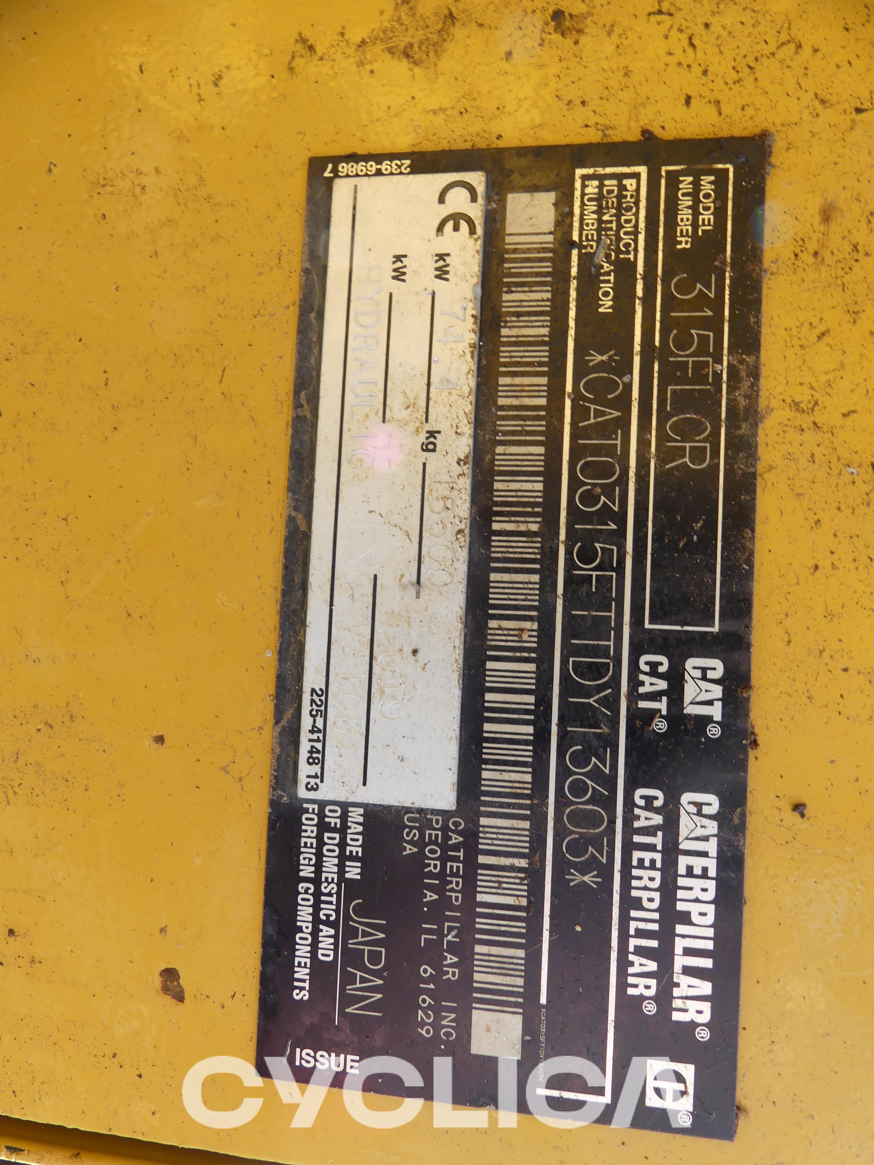 Eskavatorë me Zinxhirë  315FLCR TDY13603 - 2