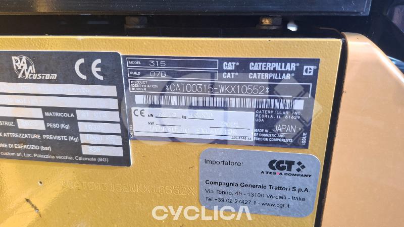 Escavadora de rastos  315 NG WKX10552 - 15